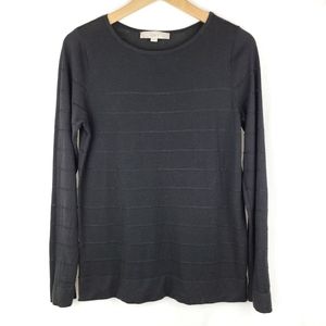 LOFT Round Neck Illusion Stripe Sweater